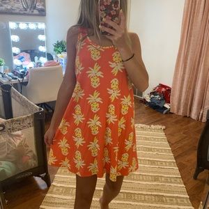 pineapple print mini dress